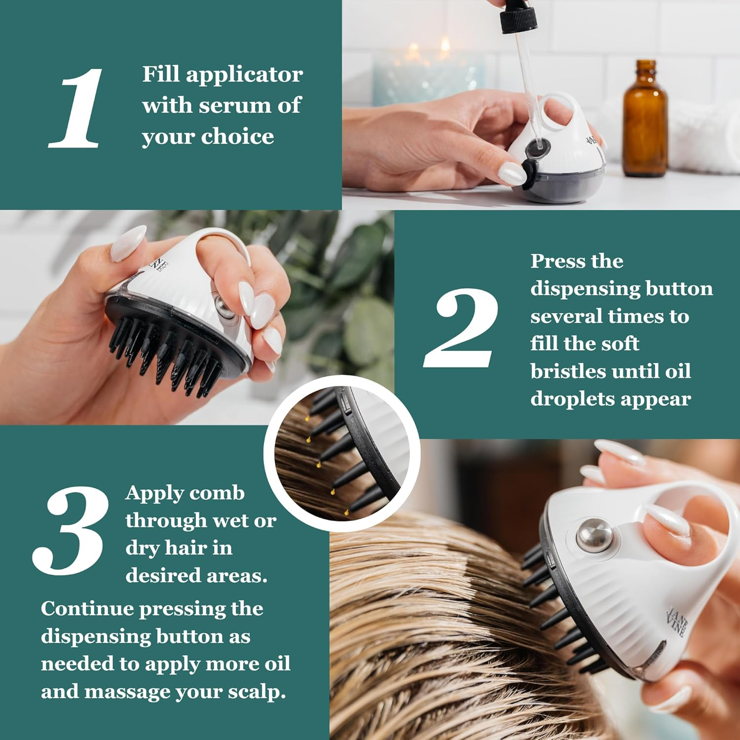 Scalp Oil Applicator Brush for Hair Care YOUBELLA Scalp Oil Applicator Brush for Hair Care YOUBELLA