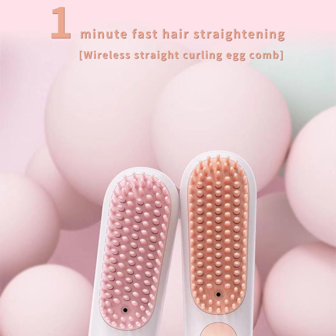 Rechargeable Hair Straightening Brush – Negative Ion