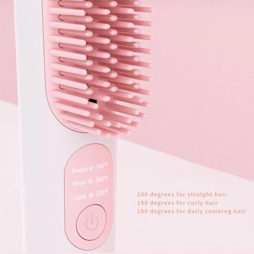 Rechargeable Hair Straightening Brush – Negative Ion