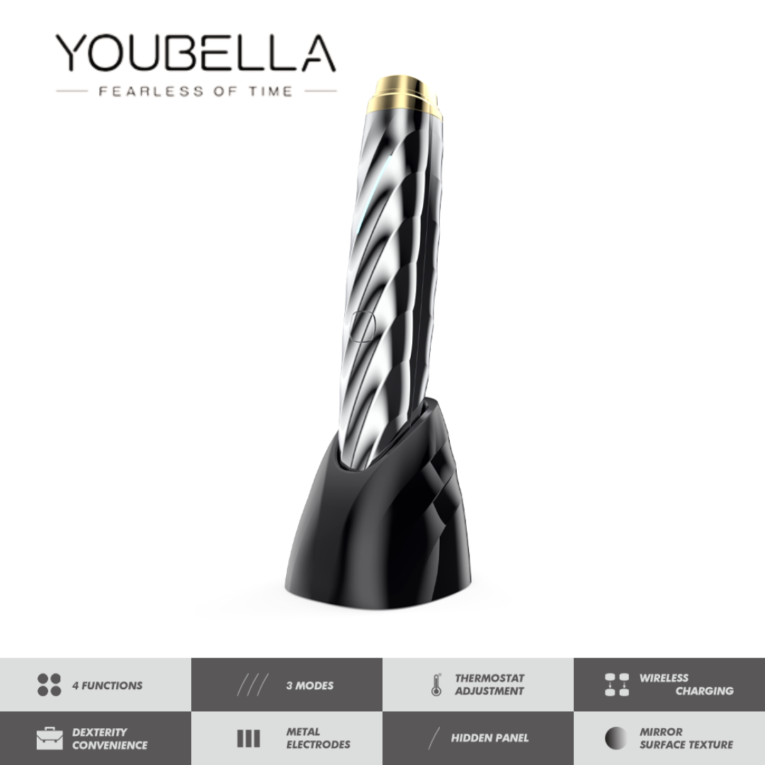 Metal Eye Massager with Red Light & Vibration